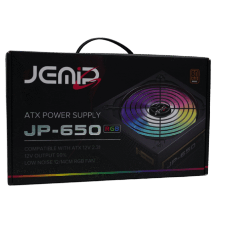 FUENTE DE PODER 650W RGB JEMIP GAMING