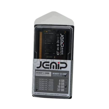 MEMORIA RAM JEMIP BASIC 16GB DDR5 5600MHZ SODIMM