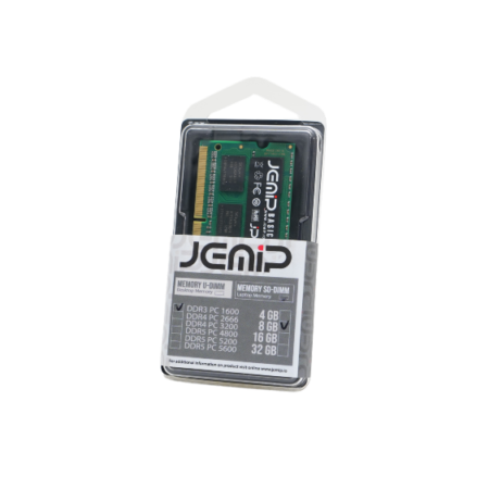 MEMORIA RAM JEMIP BASIC 8GB DDR3 1600MHZ SODIMM