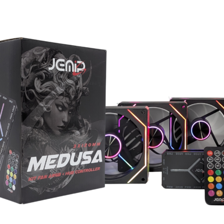 VENTILADOR JEMIP MEDUSA KIT 3 EN 1+ HUB+CONTROL REMOTO 3X12CM
